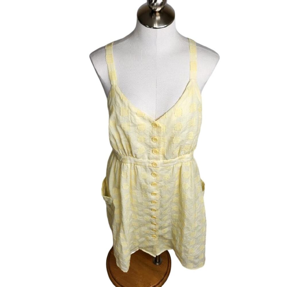 ModCloth Pale Yellow Button-Front Sundress - Picture 2 of 11